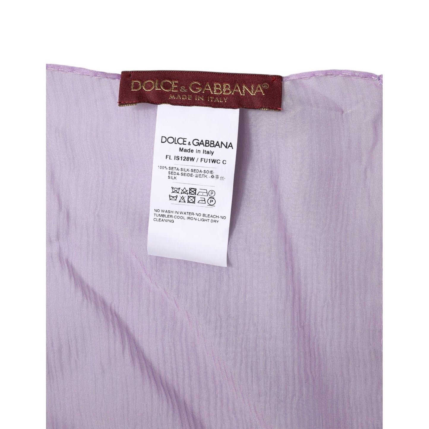 Dolce & Gabbana Purple Silk Rectangle Wrap Shawl Scarf MS7500