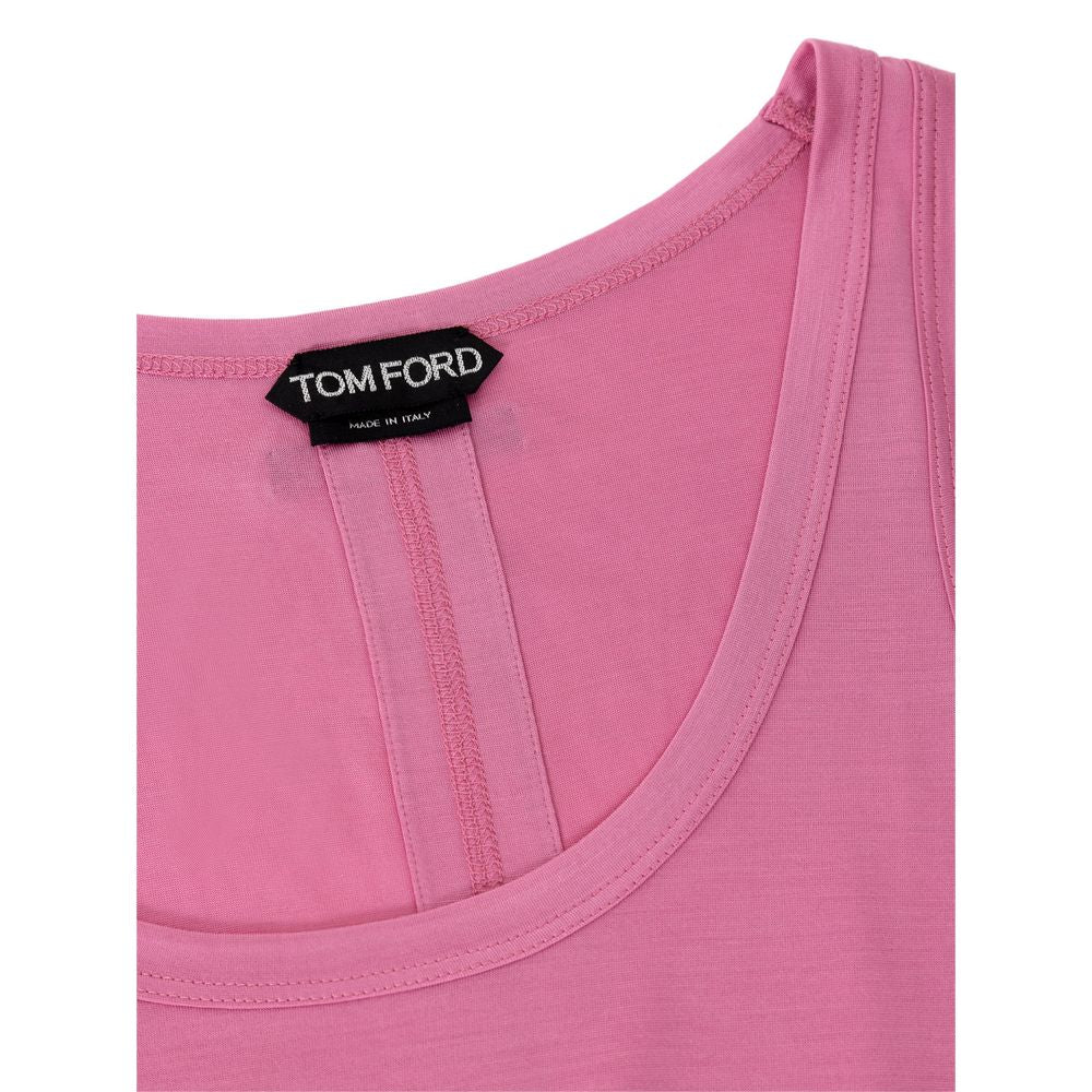 Tom Ford Pink Silk Tank Top TO-8634675-IT38|XS