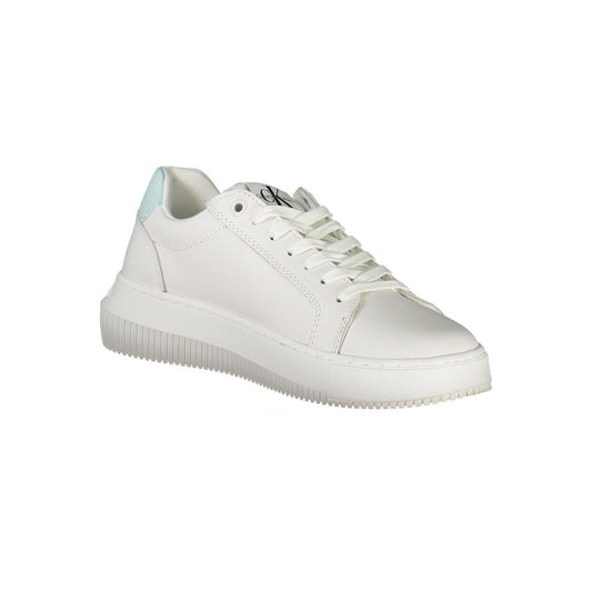 Calvin Klein White Leather Women Sneaker Calvin Klein Light Gray