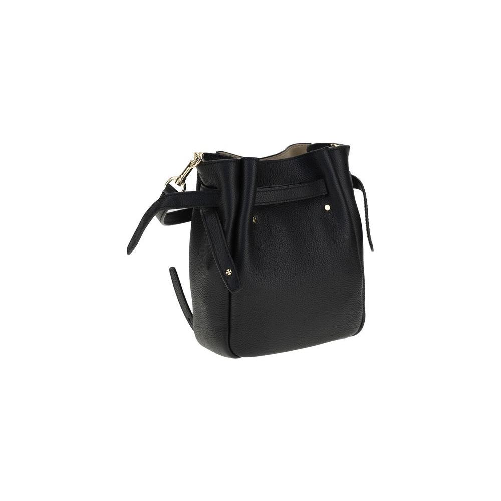 Front view with bag zipped and handles upright.