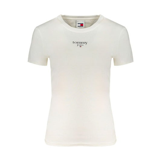 Tommy Hilfiger White Cotton Tops & T-Shirt Tommy Hilfiger Light Gray