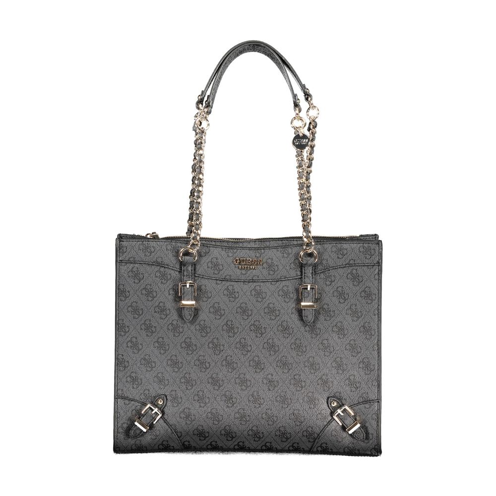 Front view with bag zipped and handles upright.