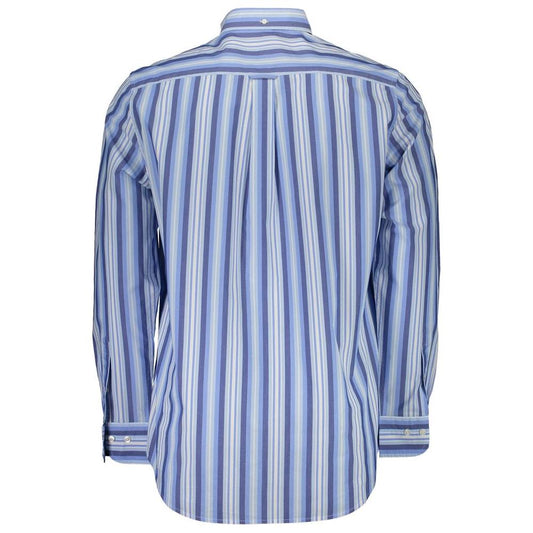 Gant Light Blue Cotton Men Shirt Gant Dark Gray
