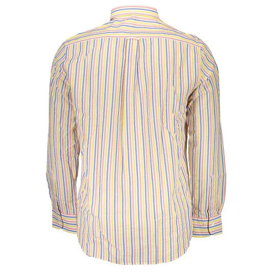 Gant White Cotton Men Shirt Gant Light Gray