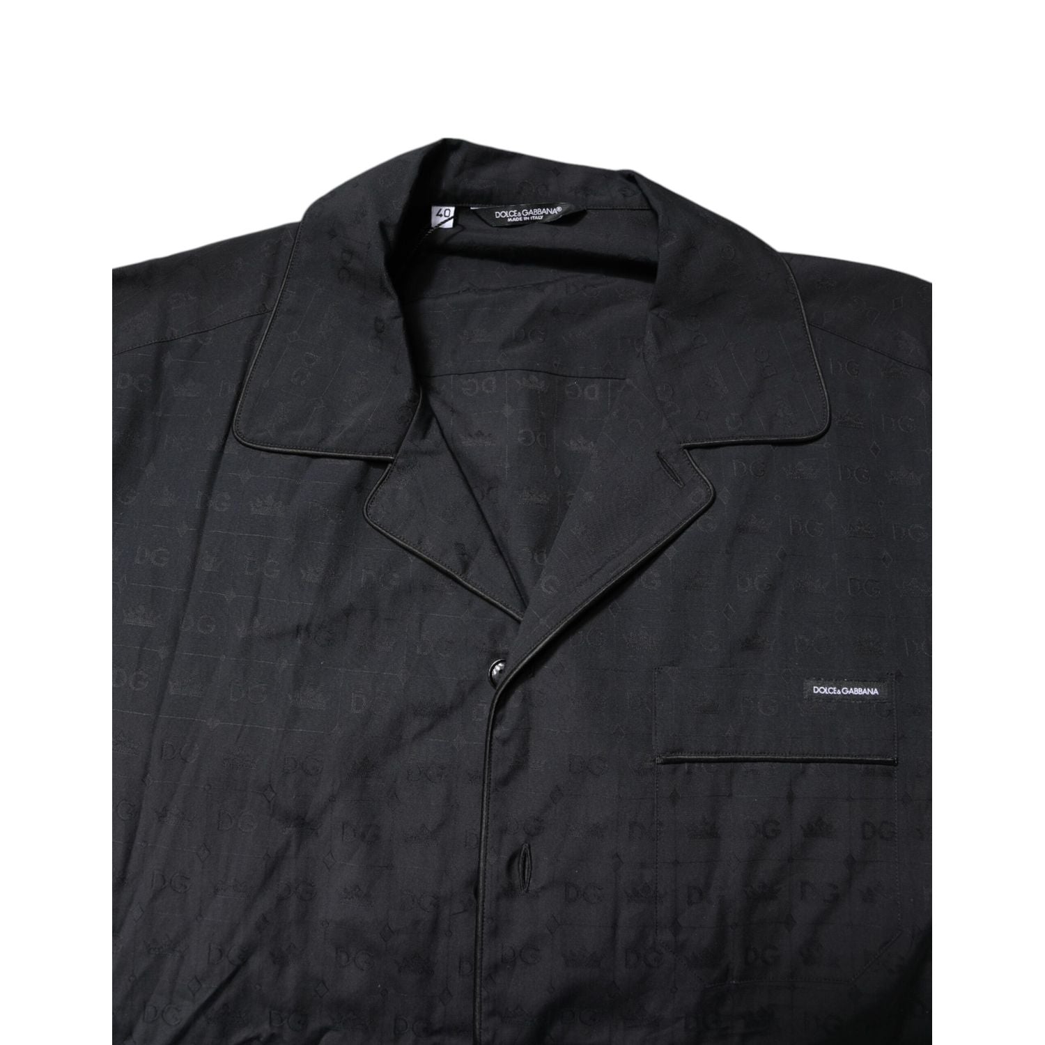 Dolce & Gabbana Black Cotton Men Pajama Set Sleepwear