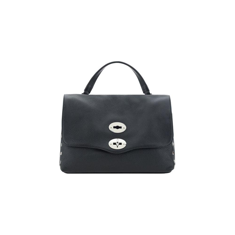 Front view with bag zipped and handles upright.