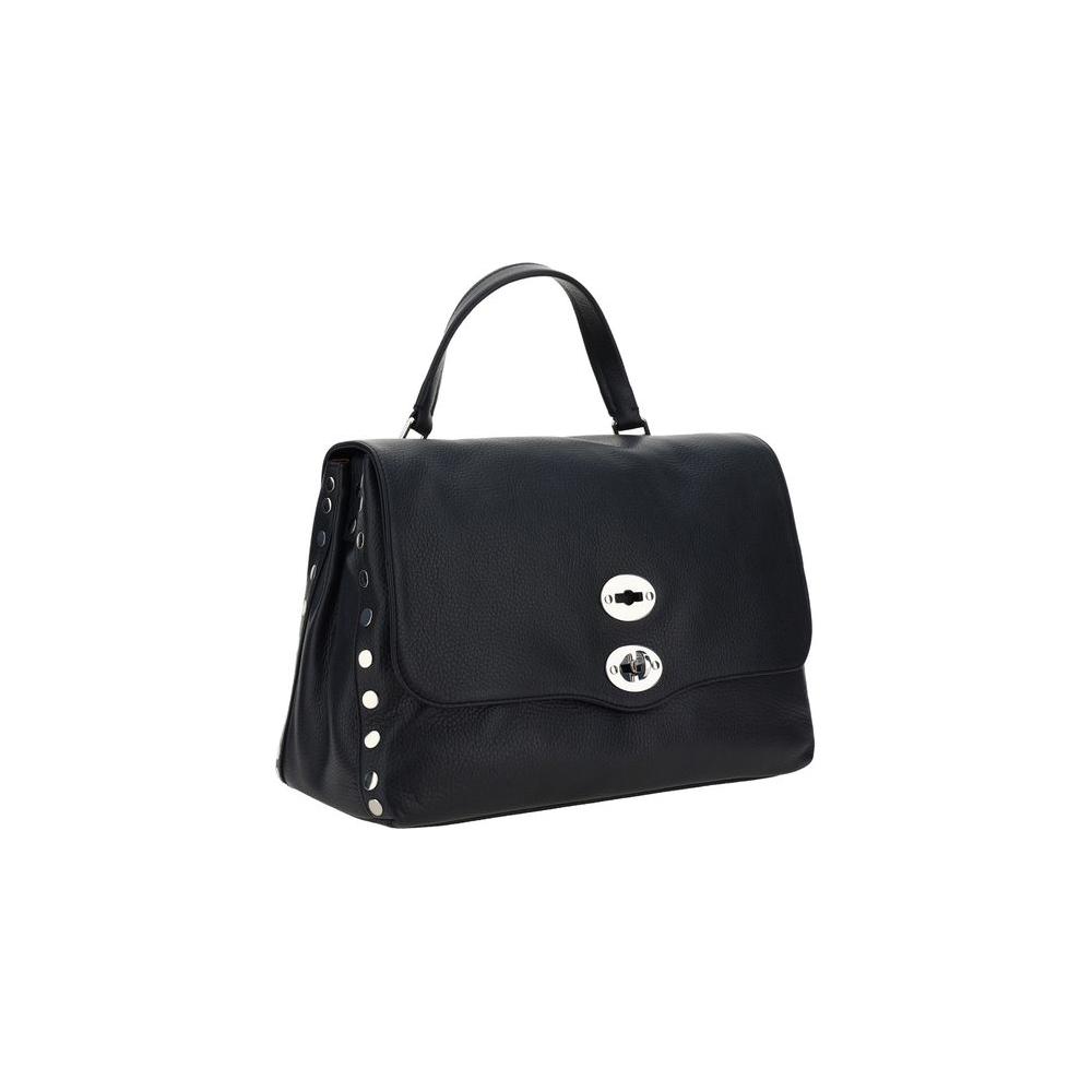 Front view with bag zipped and handles upright.