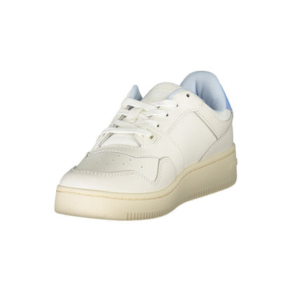 Tommy Hilfiger White Leather Women Sneaker with sleek design and iconic logo