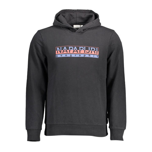 Napapijri Black Cotton Men Hoodie