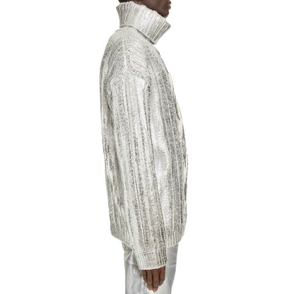 Balmain Brown Wool Men Turtleneck Sweater