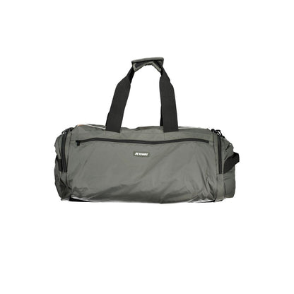 K-WAY Green Polyamide Luggage And Travel bag with 2 shoulder handles, removable strap, external and internal pockets, and zip closure.