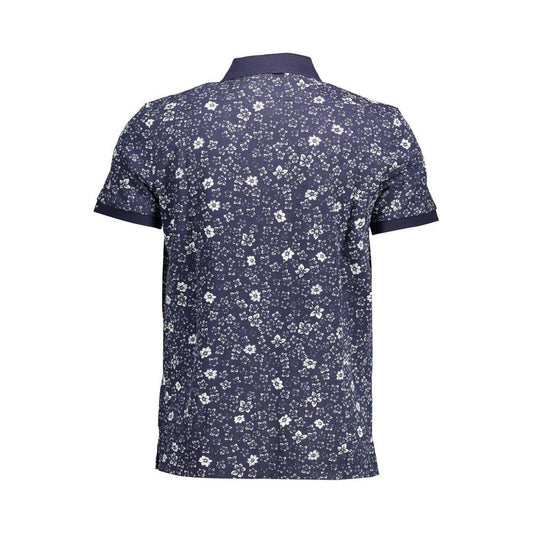 Gant Blue Cotton Men Polo Gant Dark Slate Gray
