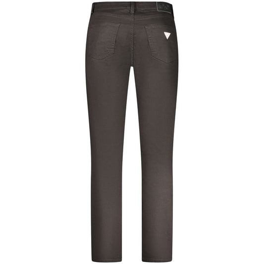 Guess Jeans Black Cotton Men Slim Jean Guess Jeans Dark Slate Gray