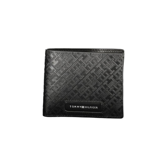 Tommy Hilfiger Black Leather Men Wallet Tommy Hilfiger Dark Slate Gray