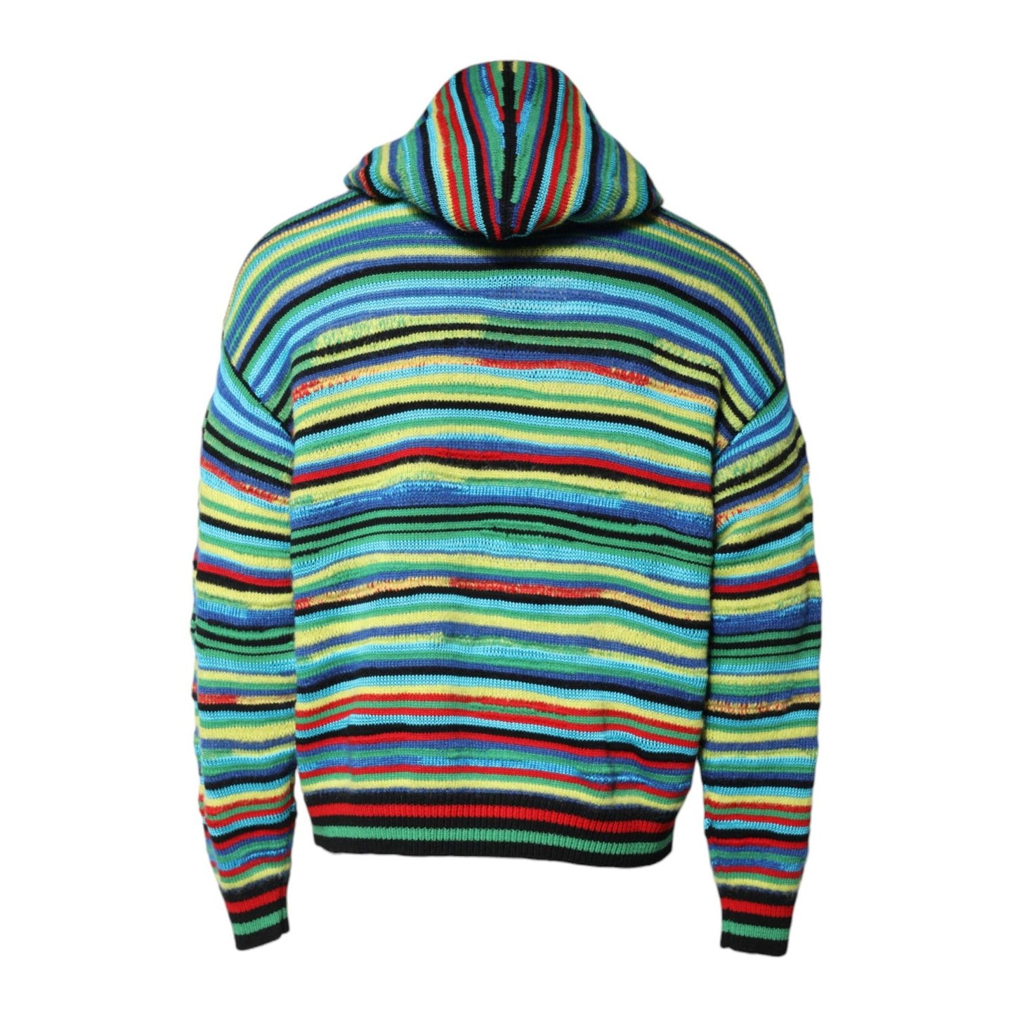 Dolce & Gabbana Multicolor Cotton Hooded Pullover Sweater