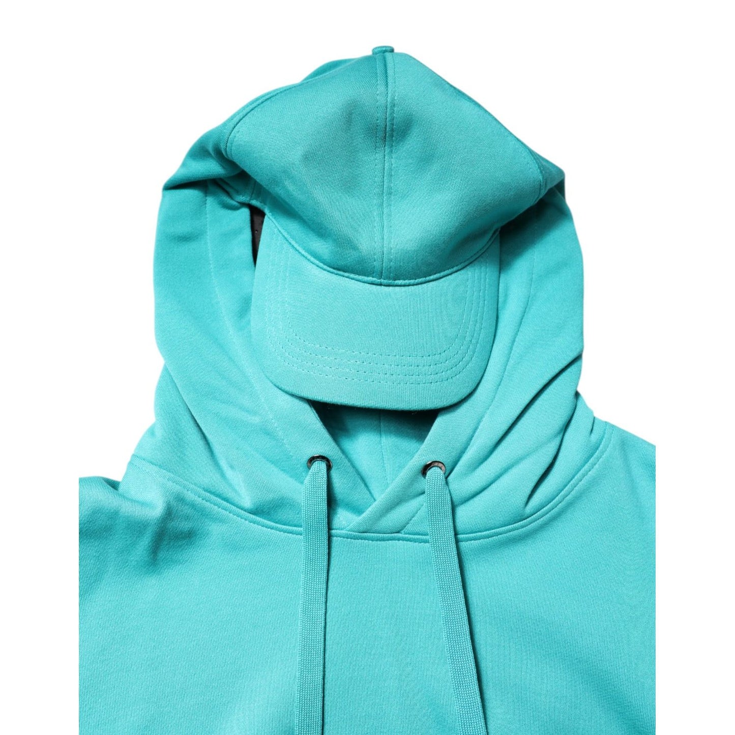 Dolce & Gabbana Green Cotton Hooded Men Sportswear Vest Sweater