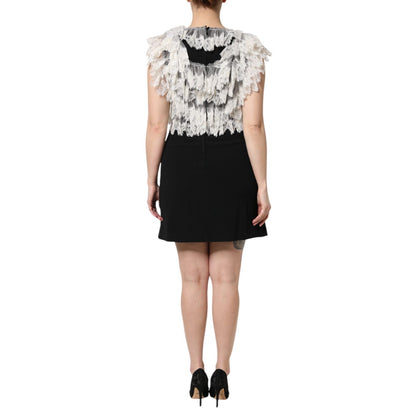 Dolce & Gabbana Black Fashion Devotion Embellish Mini Dress