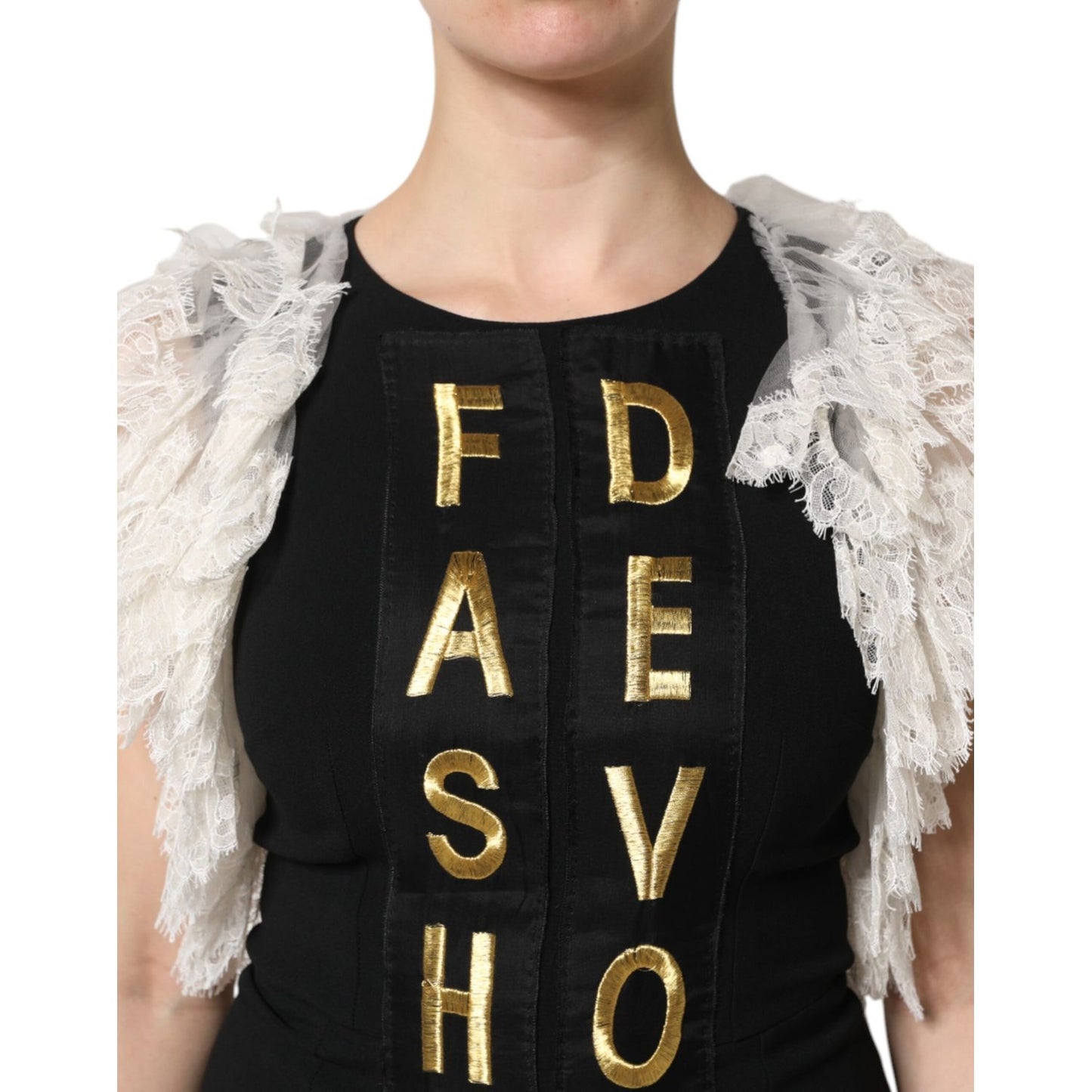 Dolce & Gabbana Black Fashion Devotion Embellish Mini Dress