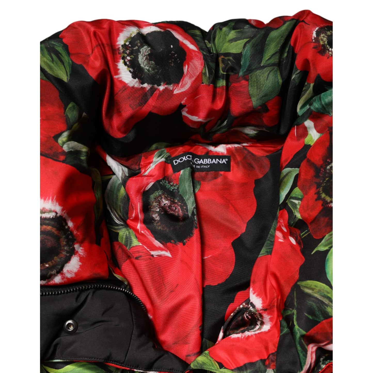 Dolce & Gabbana Multicolor Floral Full Zip Padded Jacket