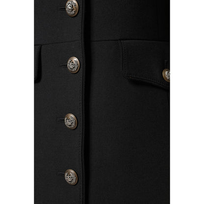 Dolce & Gabbana Black Wool Single Breasted Trench Coat Jacket