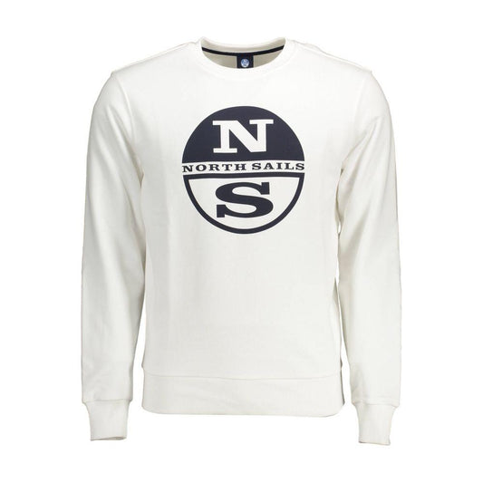 North Sails White Cotton Men Sweater