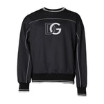 Dolce & Gabbana Black Logo Polyester Crew Neck Men Pullover Sweater TSH90303-54