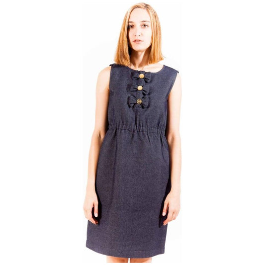 Love Moschino Blue Cotton Women Dress