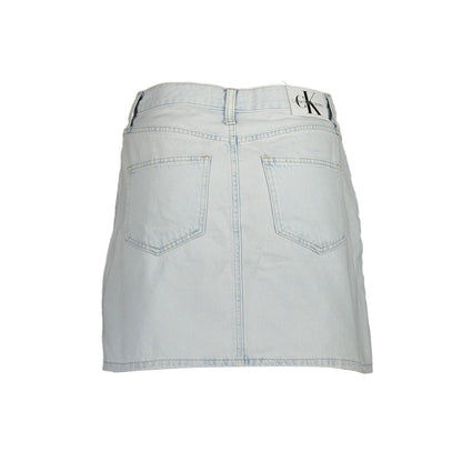 Calvin Klein Light Blue Cotton Women Skirt