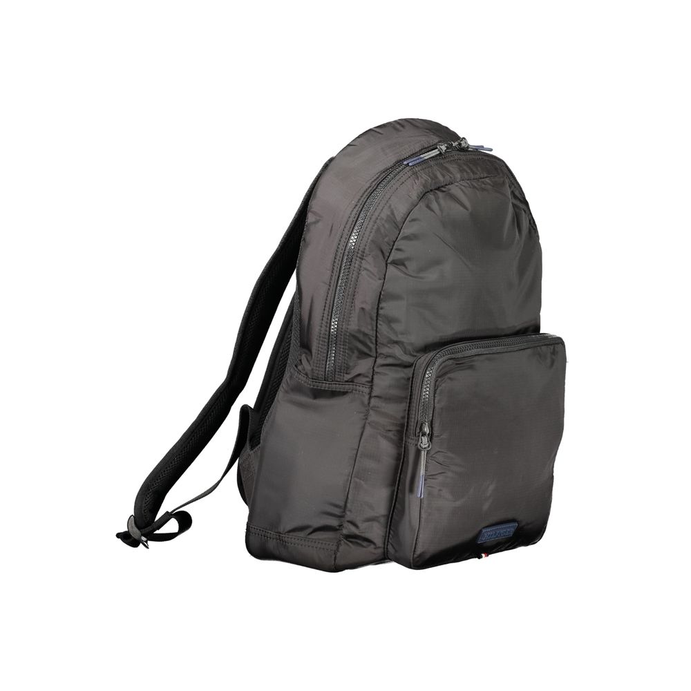 Front view with bag zipped and handles upright.