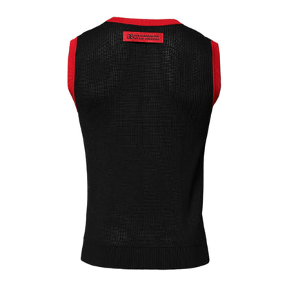 Dolce & Gabbana Black Cotton Slim Fit Round Neck T-shirt