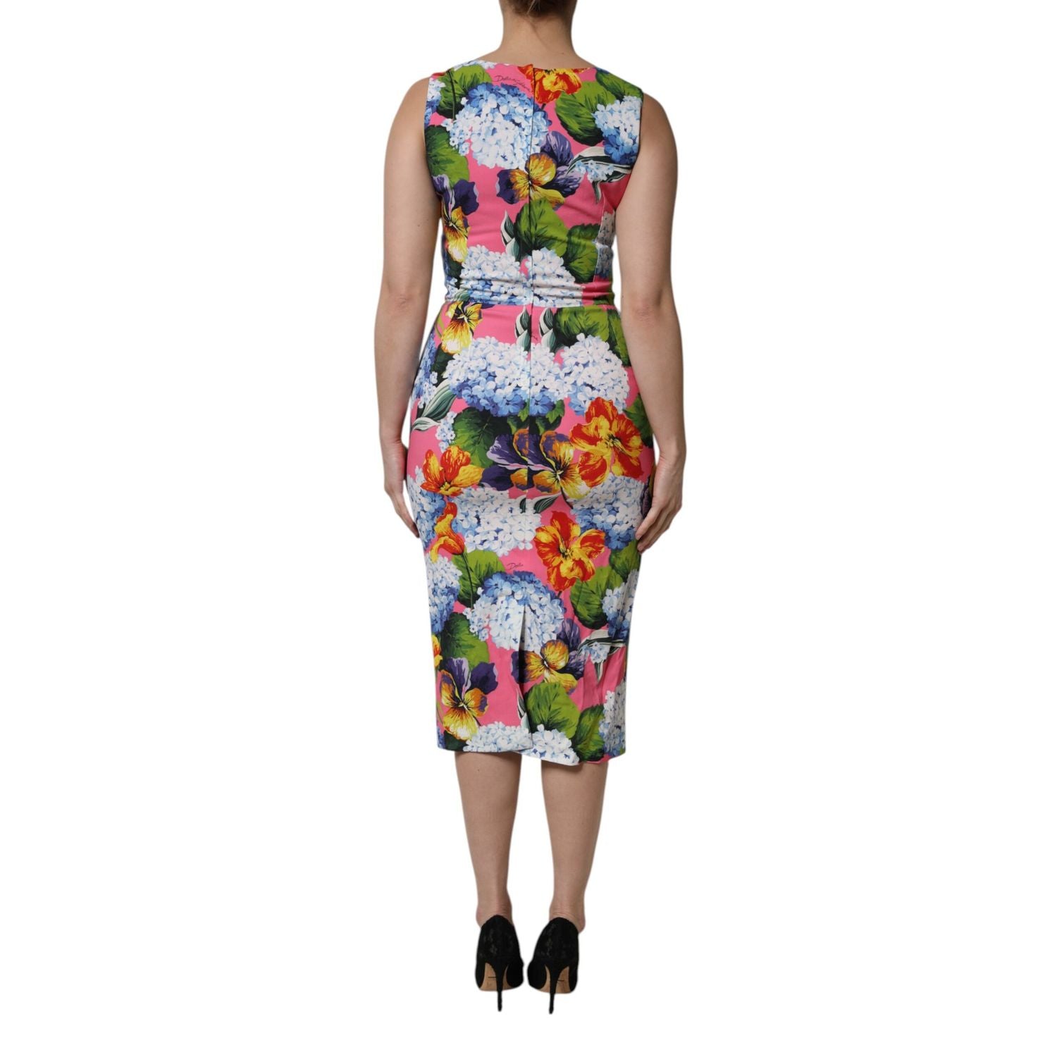 Dolce & Gabbana Multicolor Floral Sleeveless Sheath Dress