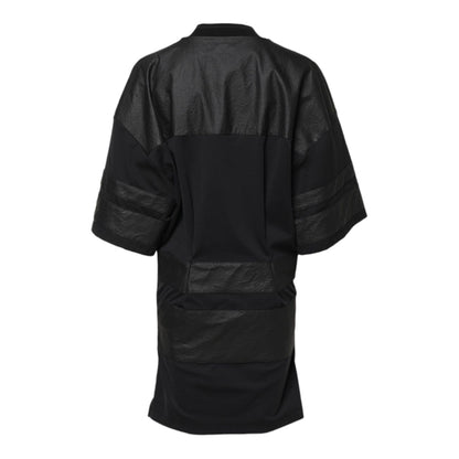 Dolce & Gabbana Black Cotton Short Sleeves V-neck T-shirt