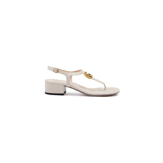 Gucci Mystic White Nappa Charlotte Leather Sandals