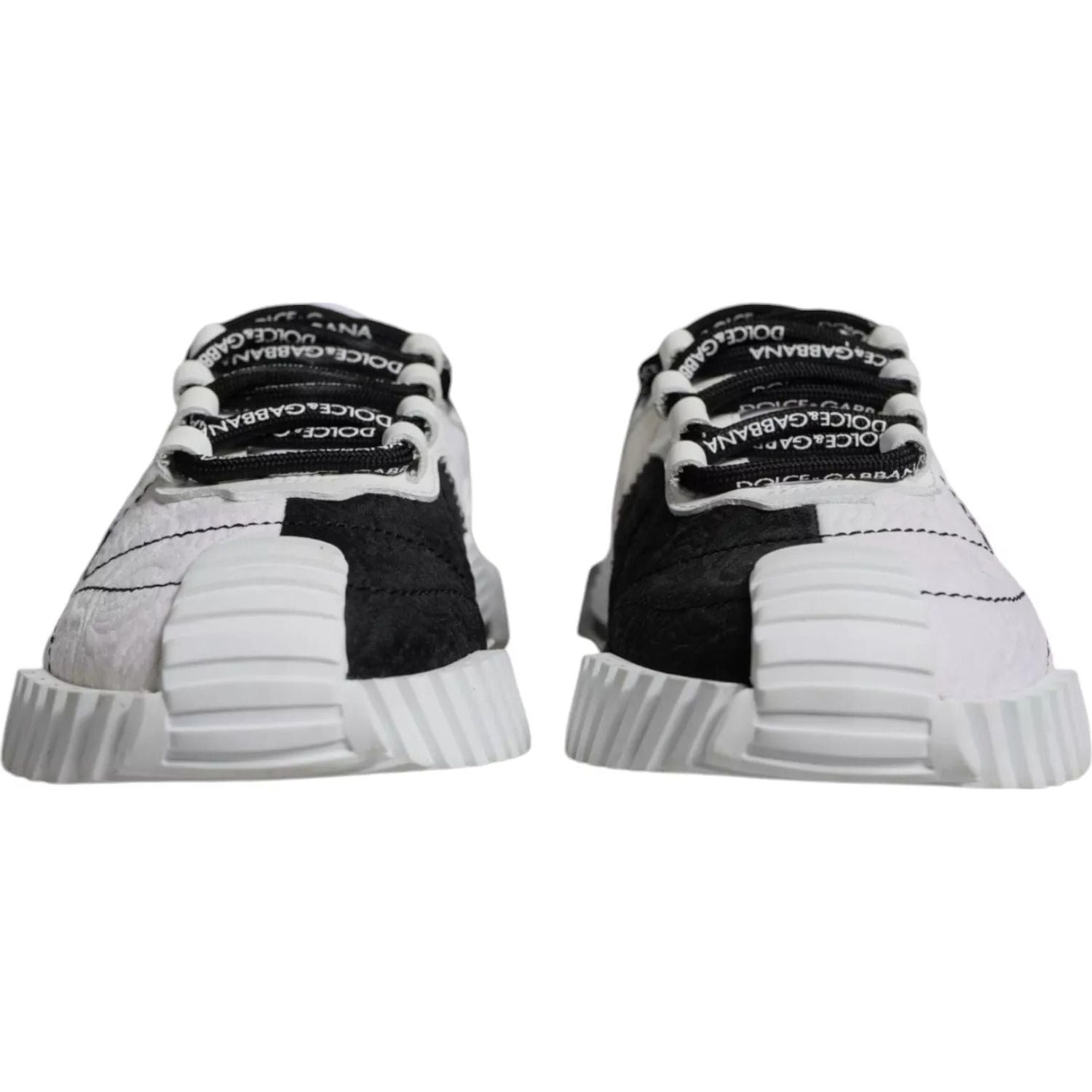 Dolce & Gabbana White Black Low Top NS1 Sneakers Shoes