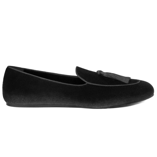 Charles Philip Black Velvet Loafer