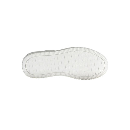 Sole design of Calvin Klein White Leather Women Sneaker showcasing non-slip grip and stylish craftsmanship.
