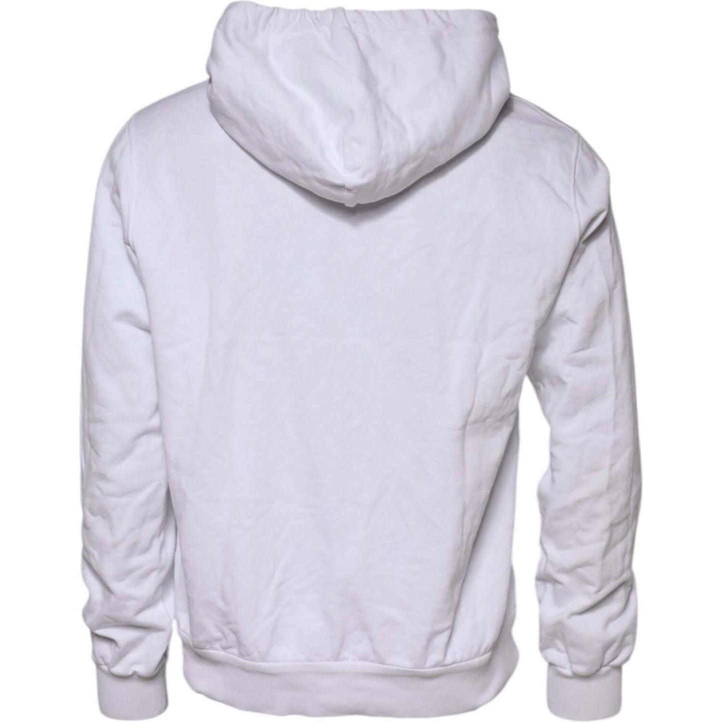 Dolce & Gabbana White Embossed Logo Hooded Sweatshirt Sweater TSH90582-54