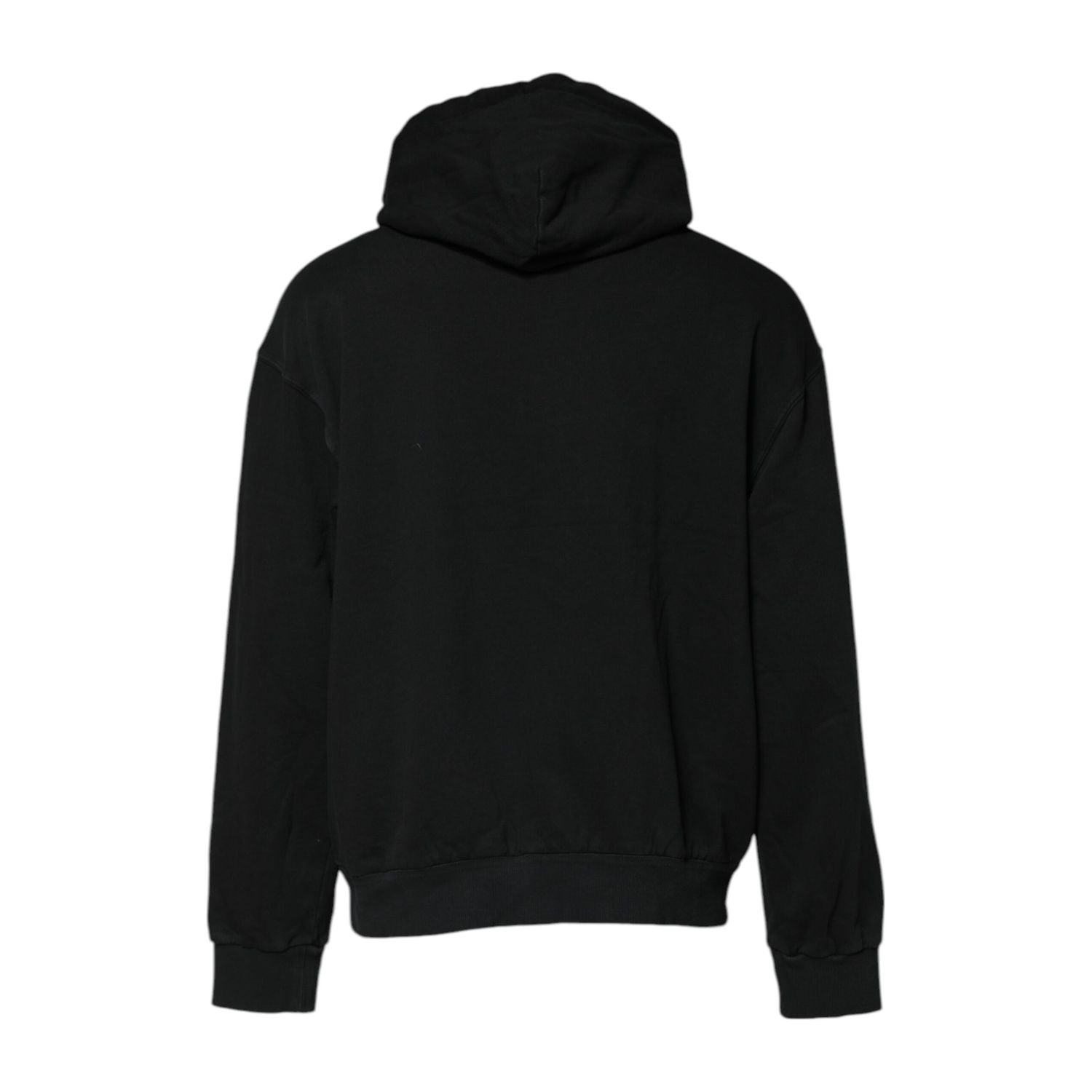 Dolce & Gabbana Black Logo Full Zip Hooded Men Sweatshirt Sweater