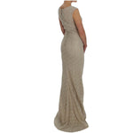 Dolce & Gabbana Beige Ricamo Cutout Cotton Sheath Dress NOC10101-1