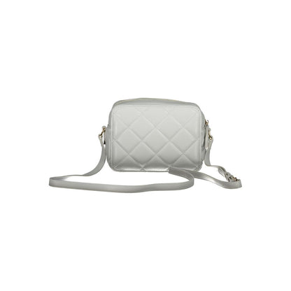 Mario Valentino Gray Polyethylene Women Handbag with adjustable shoulder strap and quilted design for day to night transitions.