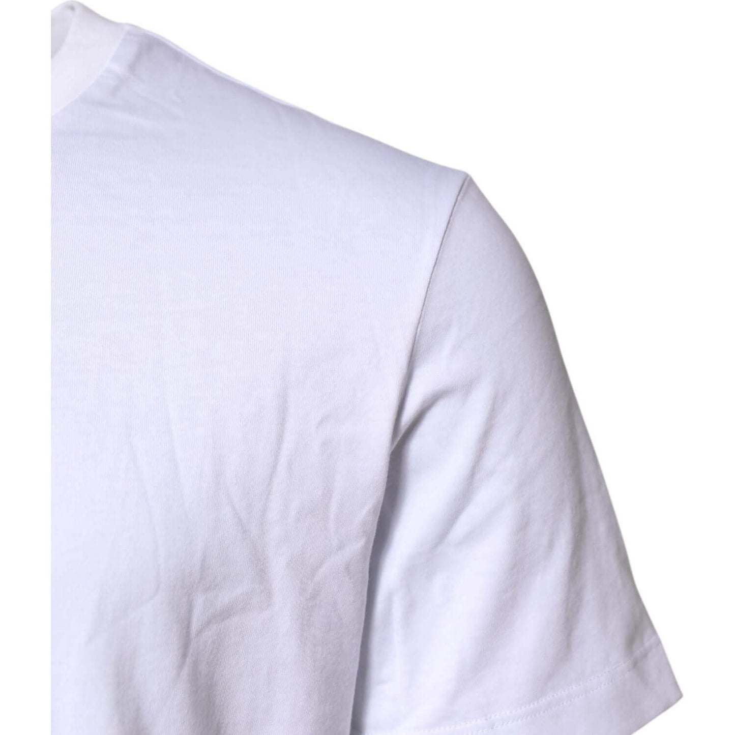 Dolce & Gabbana White Logo Embroidery Crew Neck T-shirt TSH90509-52