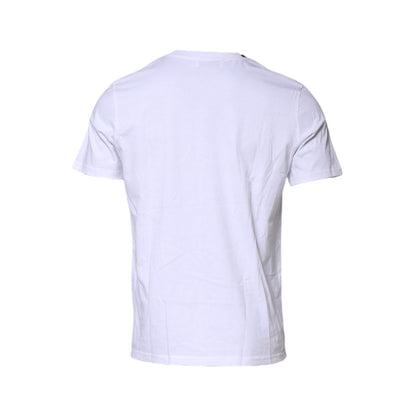 Dolce & Gabbana White Cotton Short Sleeves Crew Neck T-shirt