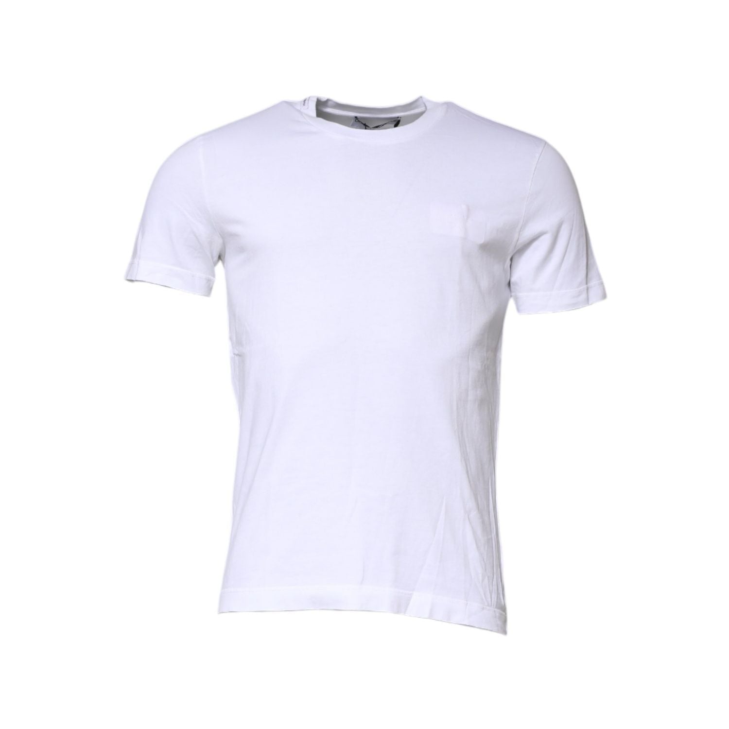 Dolce & Gabbana White Cotton Crew Neck Short Sleeves T-shirt