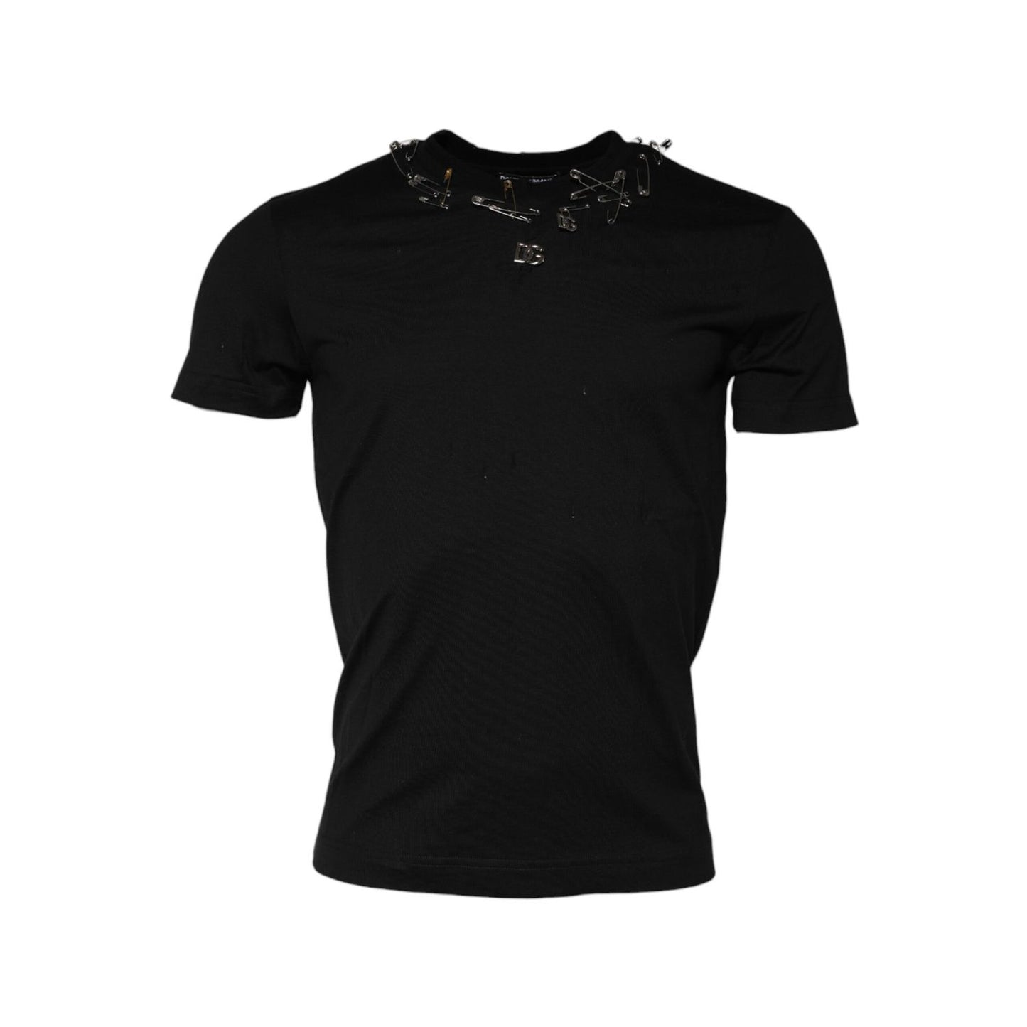 Dolce & Gabbana Black Logo Embellish Short Sleeves T-shirt