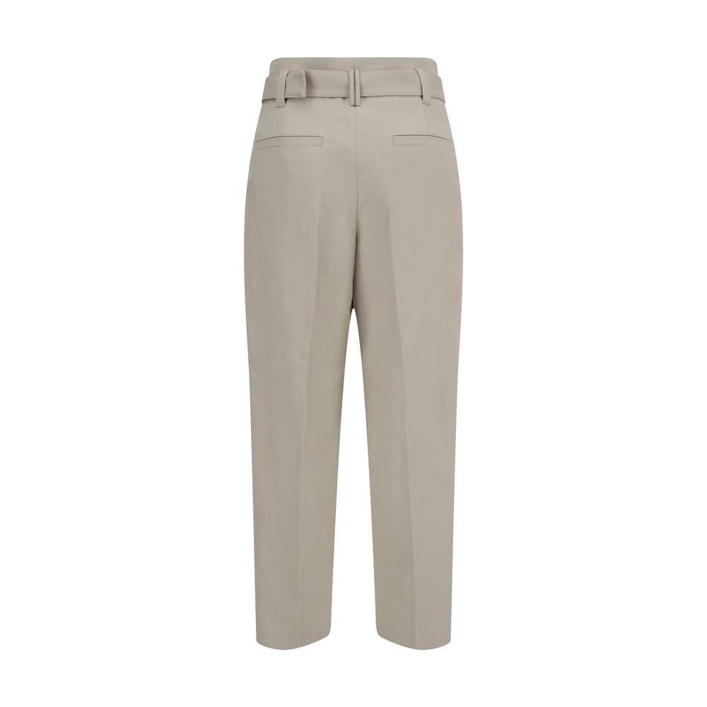 Brunello Cucinelli Cream Cotton Casual Pants