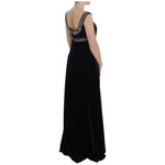 Dolce & Gabbana Brown Velvet Crystal Sheath Gown Dress NOC10135-1