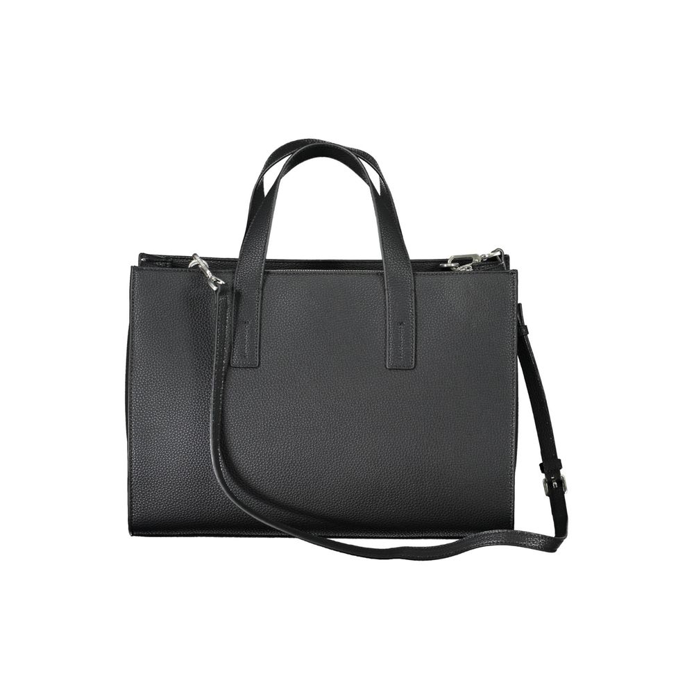Calvin Klein Black Polyester Women Handbag with handles and adjustable strap
