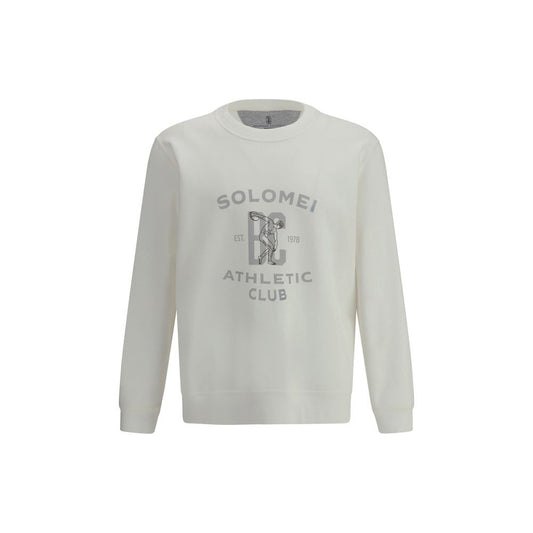 Brunello Cucinelli White Cotton Sweatshirt