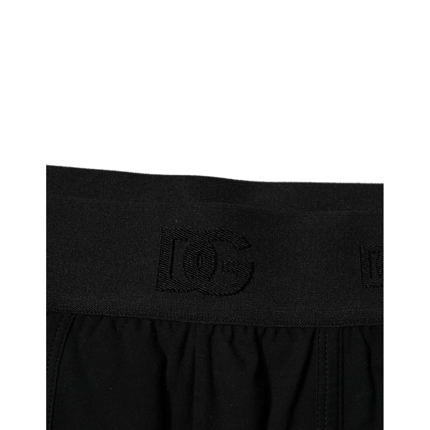 Dolce & Gabbana Black Cotton Stretch Regular Boxer Underwear