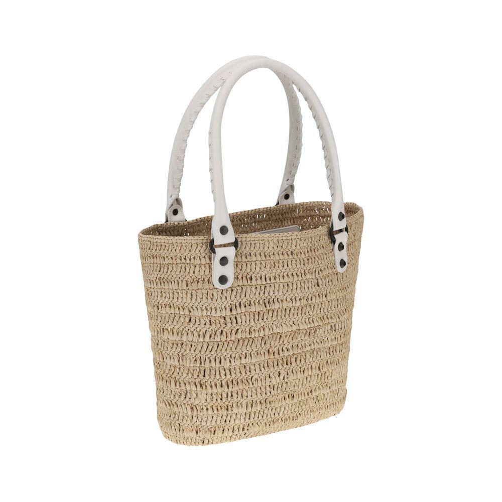 Balenciaga Le City small straw Shoulder Bag BA8288882ABRY9290BB